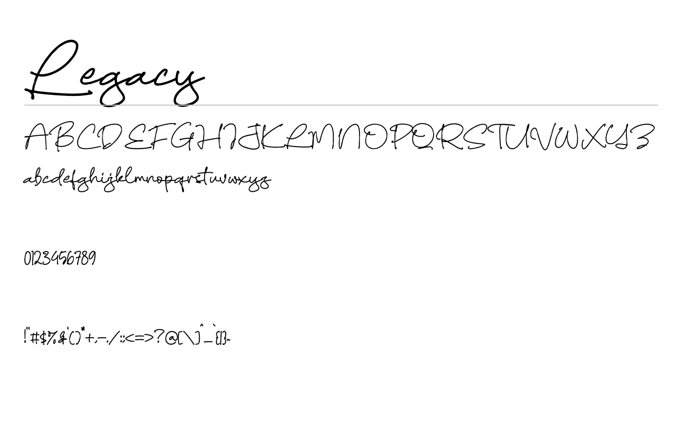 Legacy Font preview