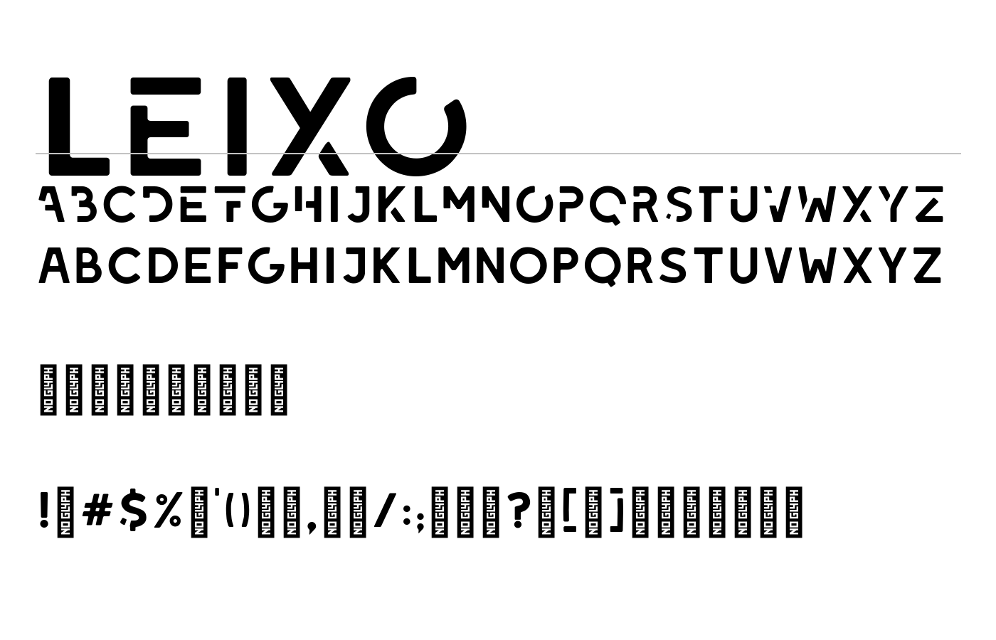 Leixo Stylish Stencil Font preview