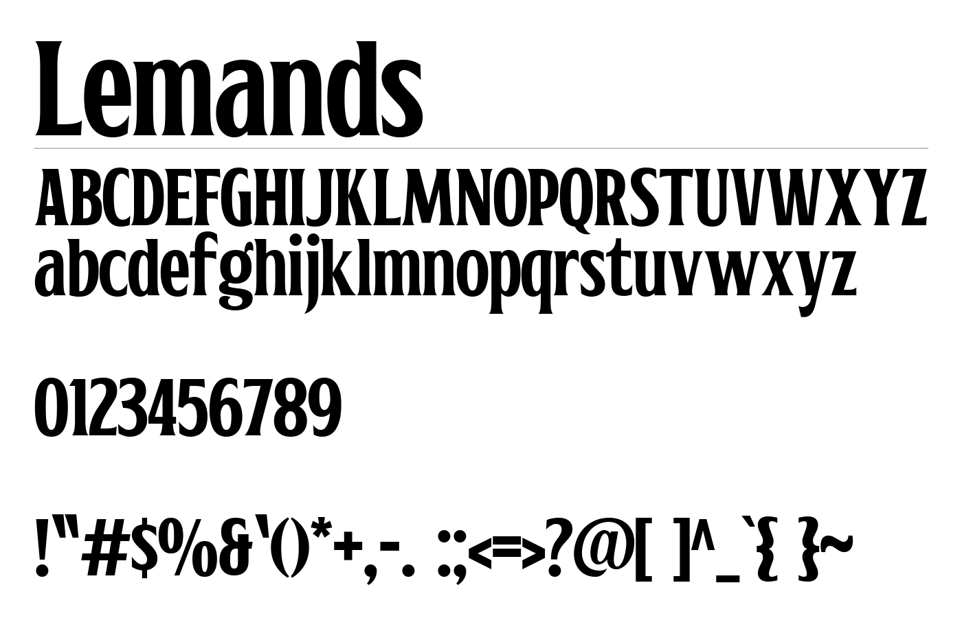Lemands Font preview
