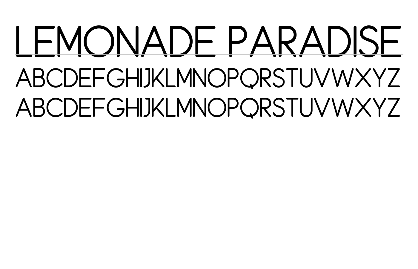 Lemonade Paradise Font preview