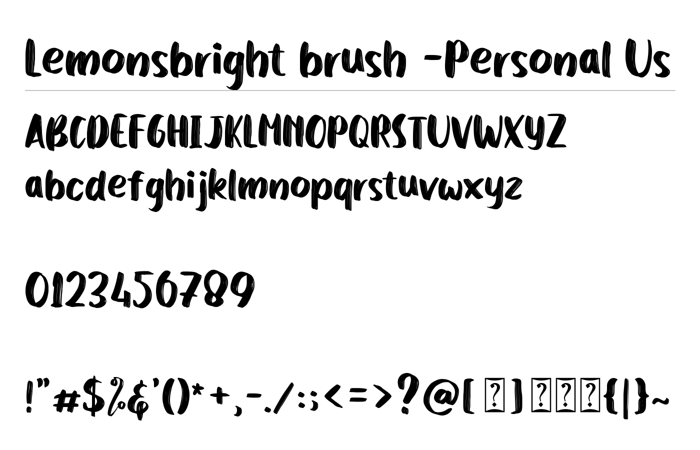 Lemons Bright Font preview