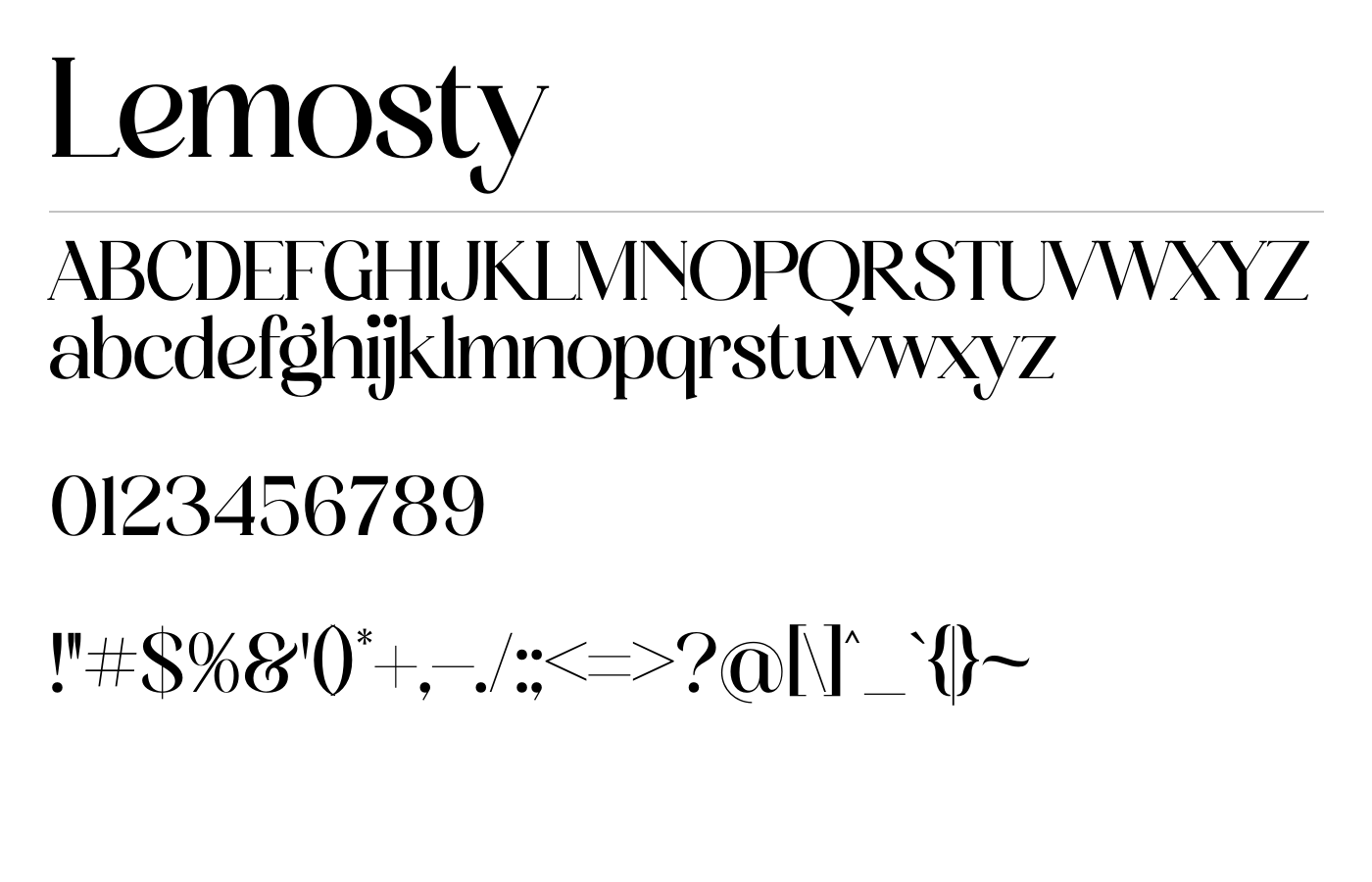Lemosty Font preview