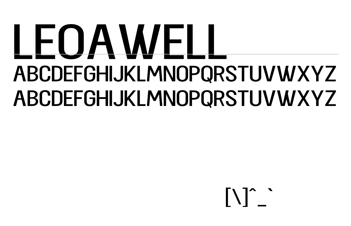 Leoawell Font preview
