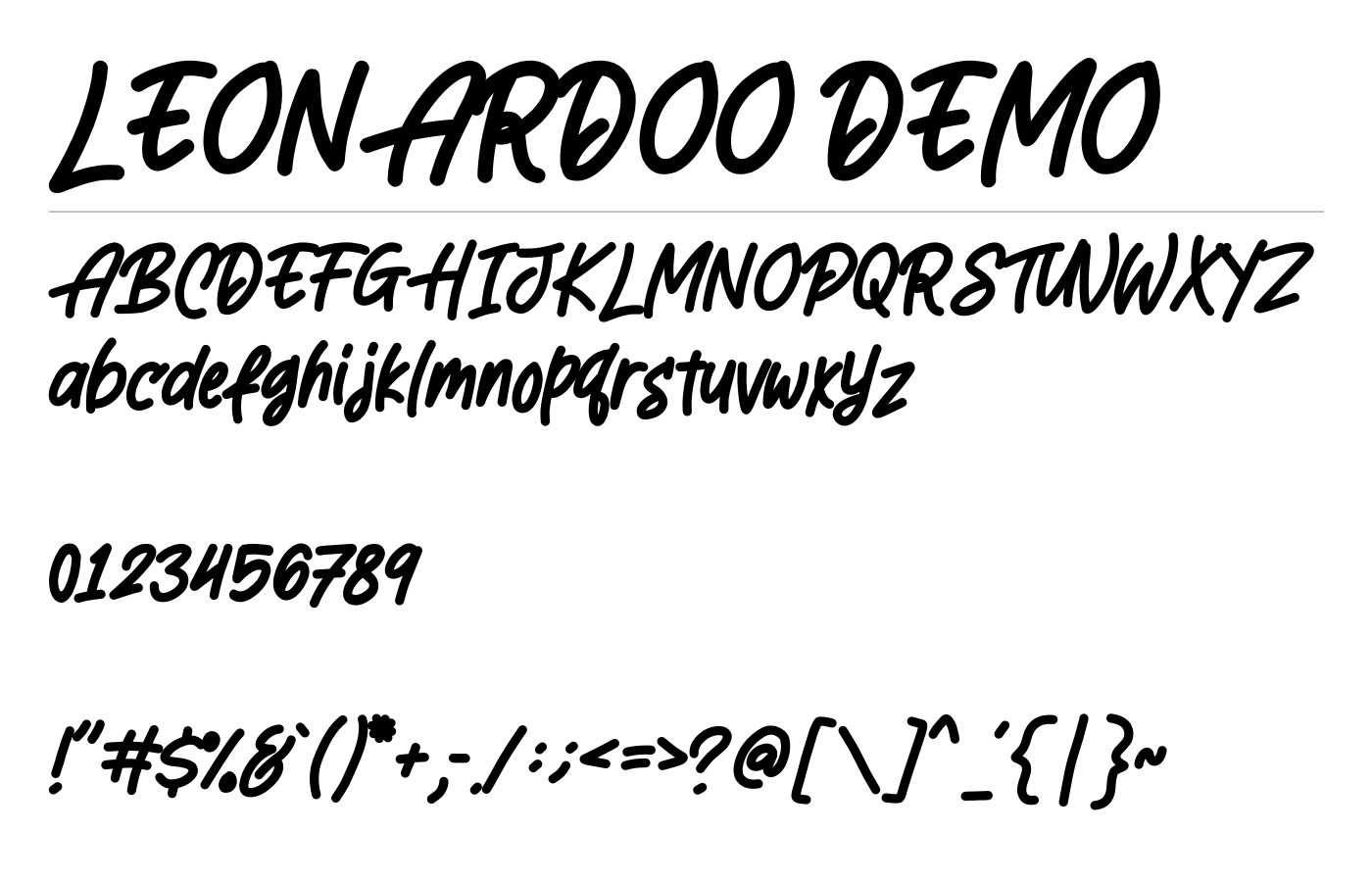 Leonardoo Font preview