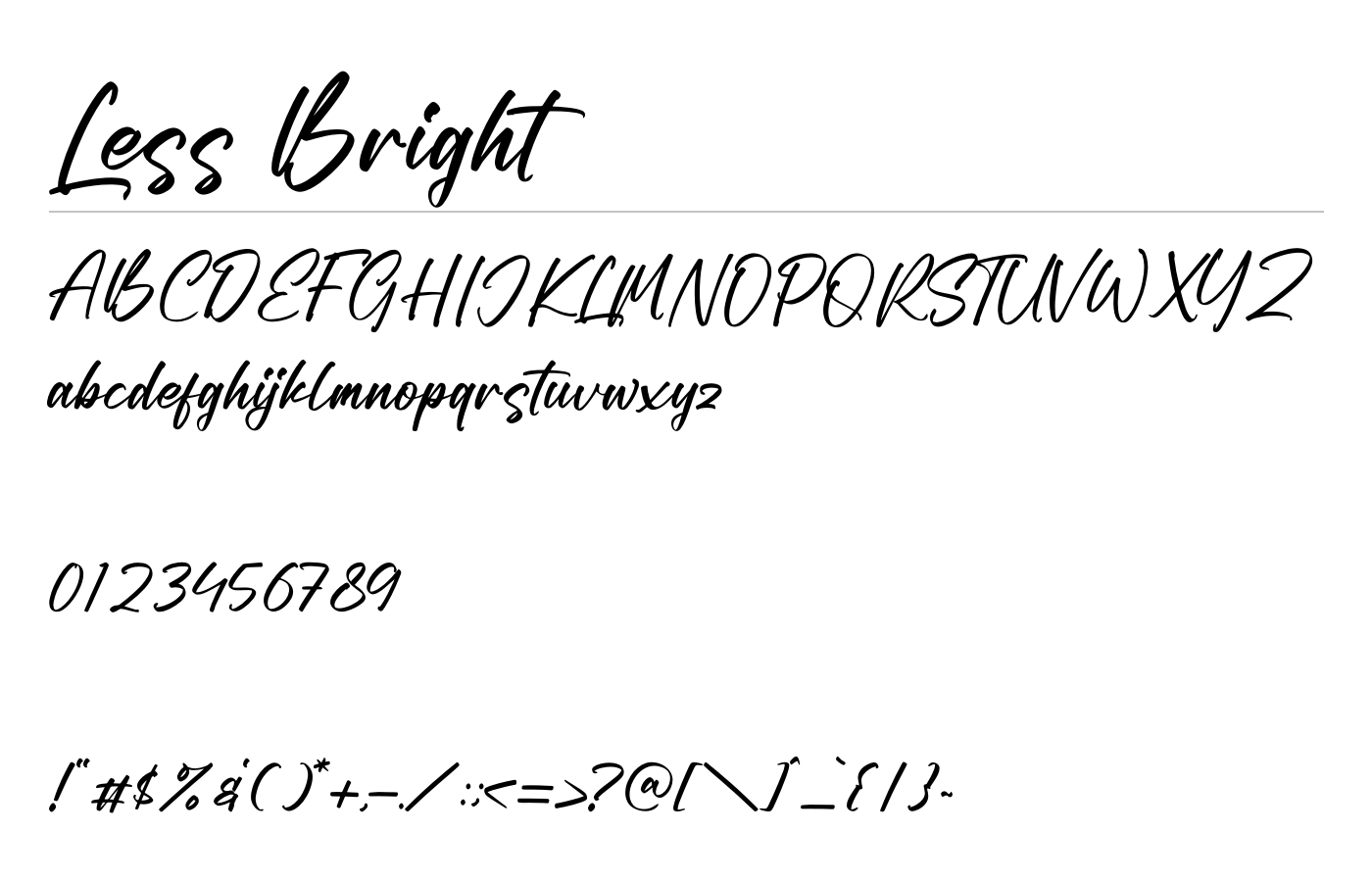 Less Bright Font preview