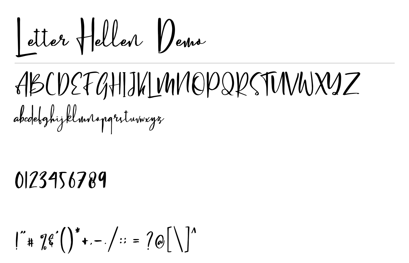 Letter Hellen Font preview