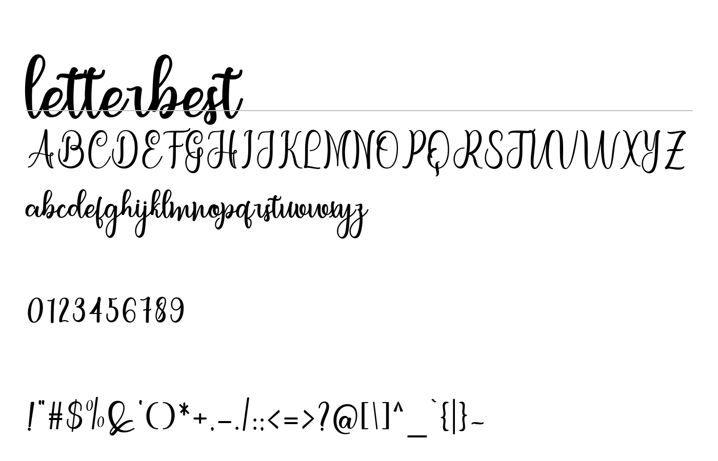 Letterbest Handlettering Script preview