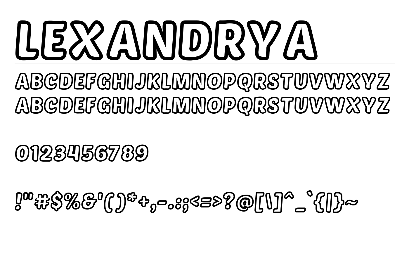 Lexandrya Font preview