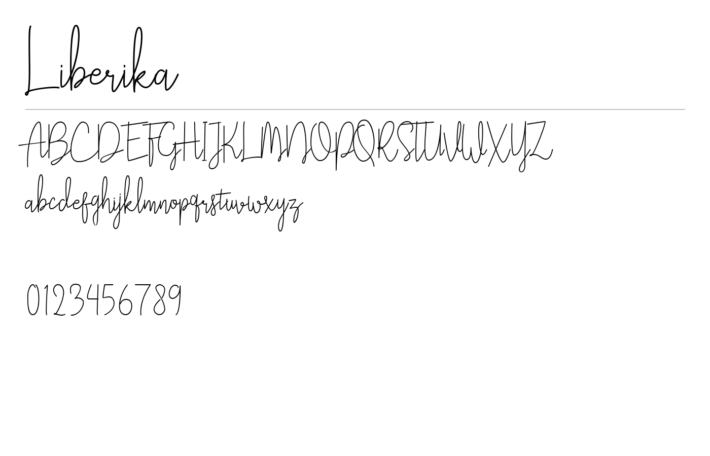 Liberika Font preview