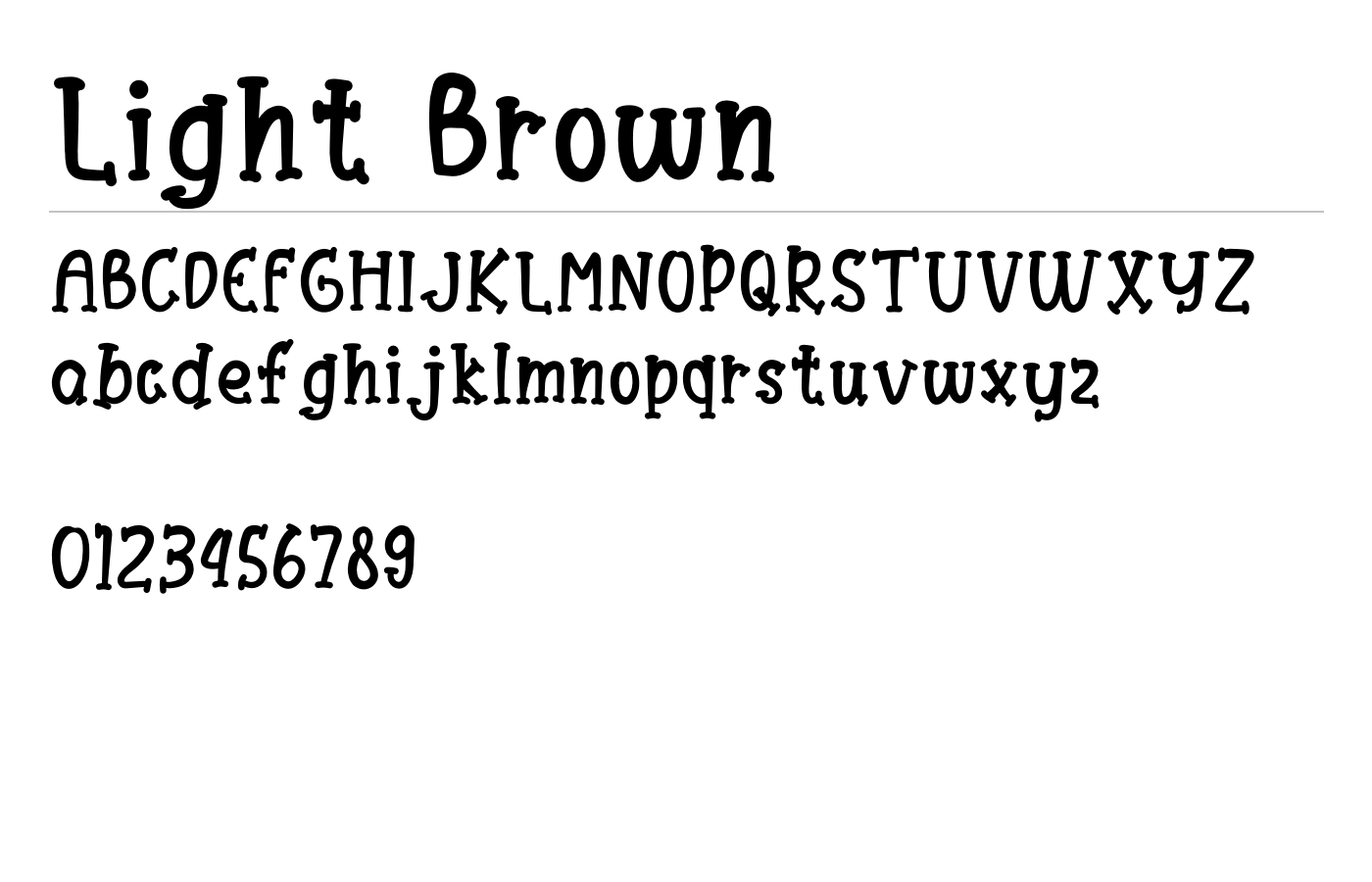 Light Brown Font preview