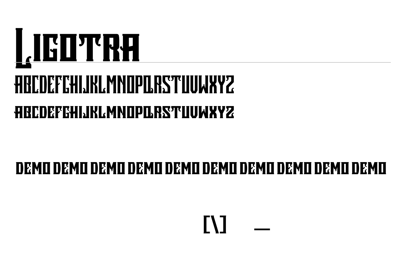 Ligotra Font preview