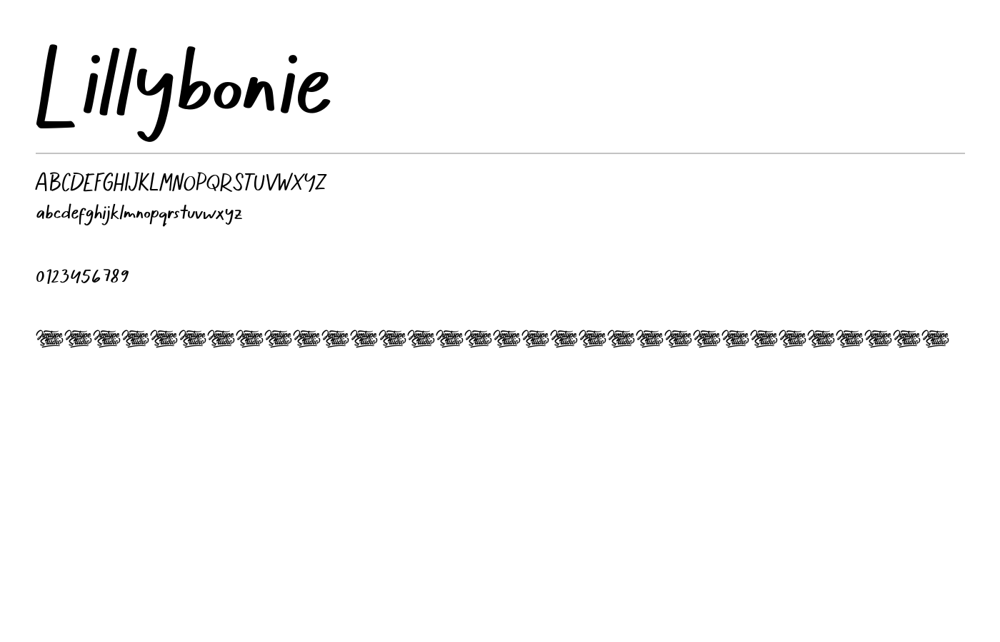 Lillybonie Font preview