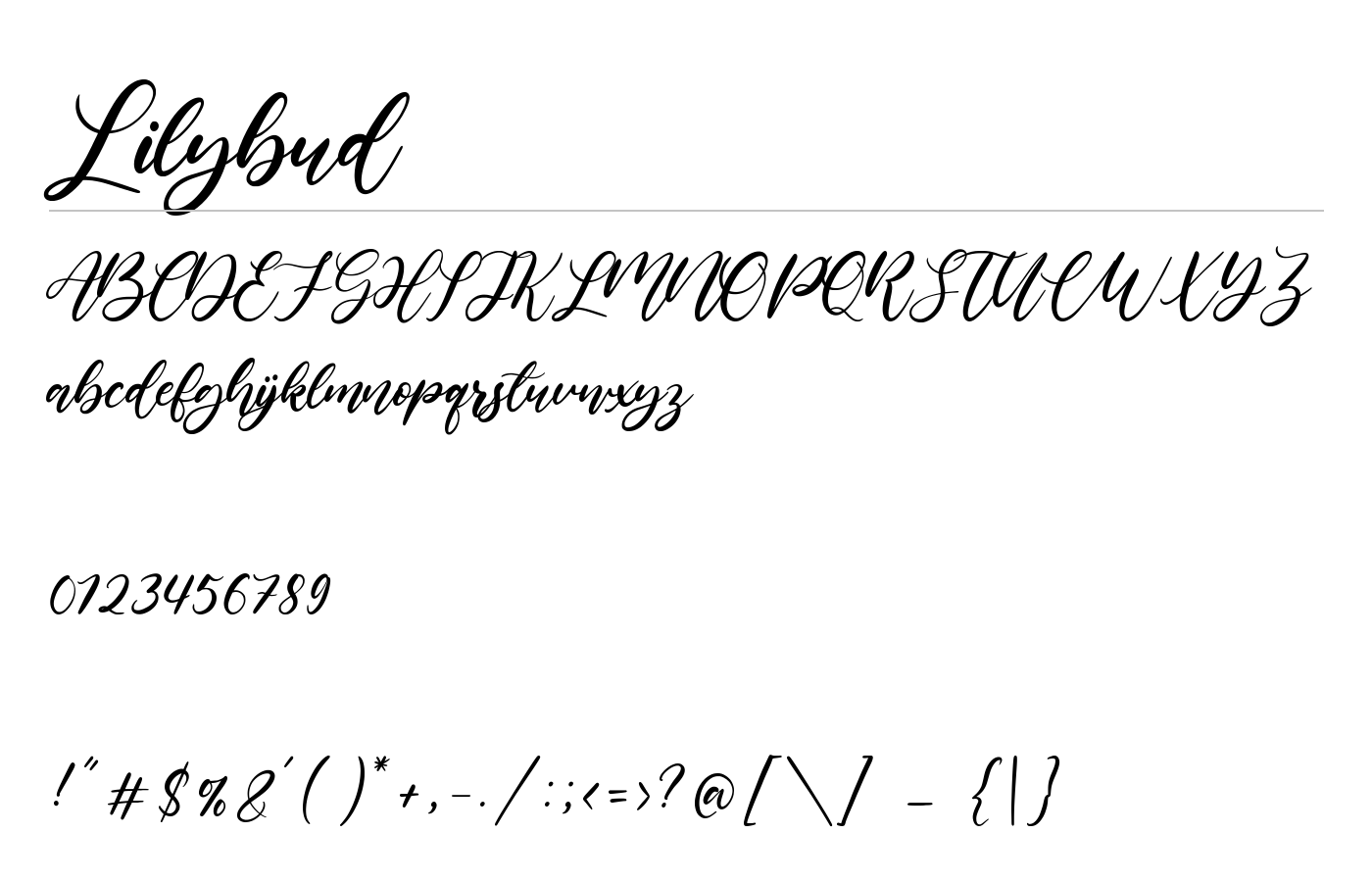 Lilybud Font preview