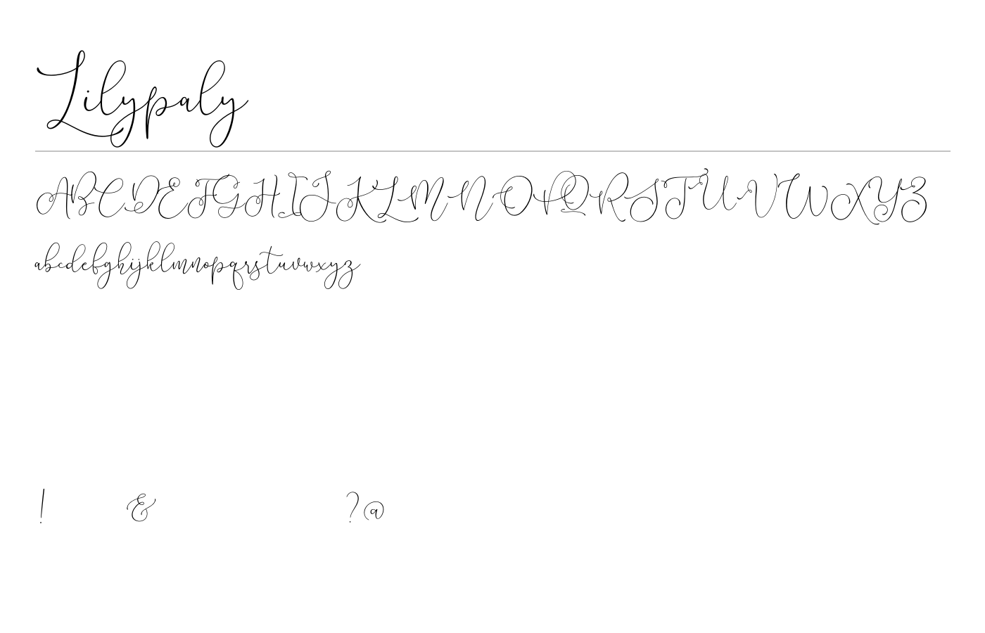 Lilypaly Font preview