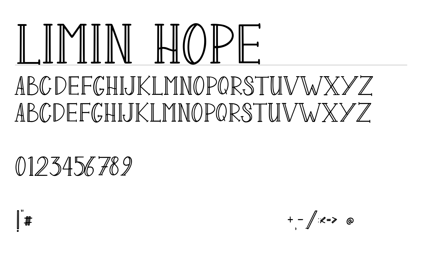 Limin Hope Font preview