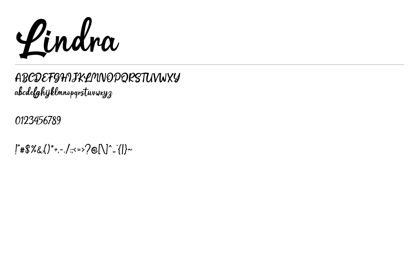 Lindra Font preview