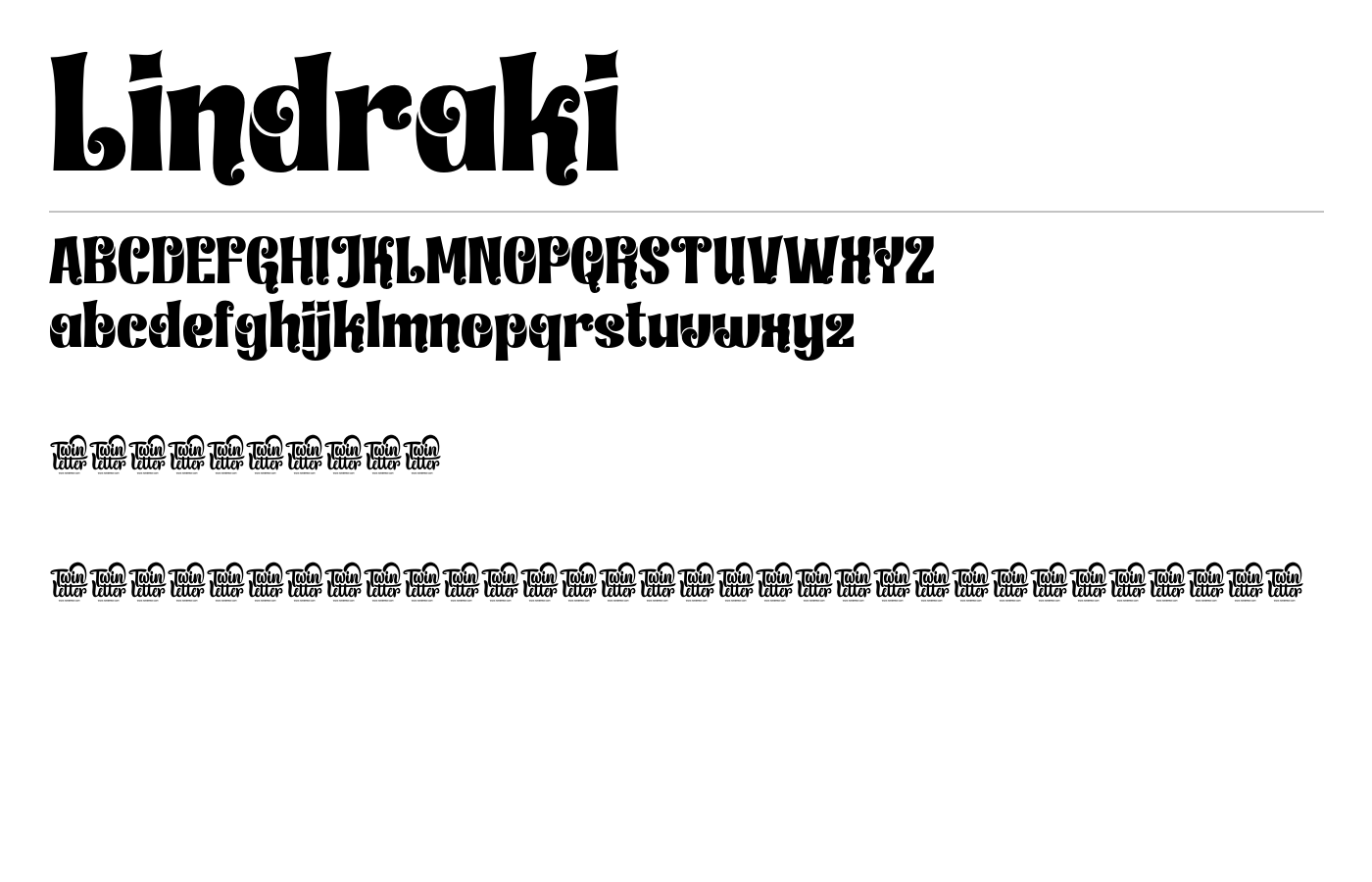 Lindraki Font preview