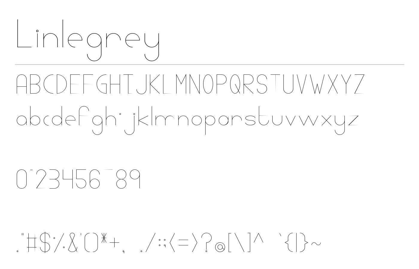 Linlegrey Font preview