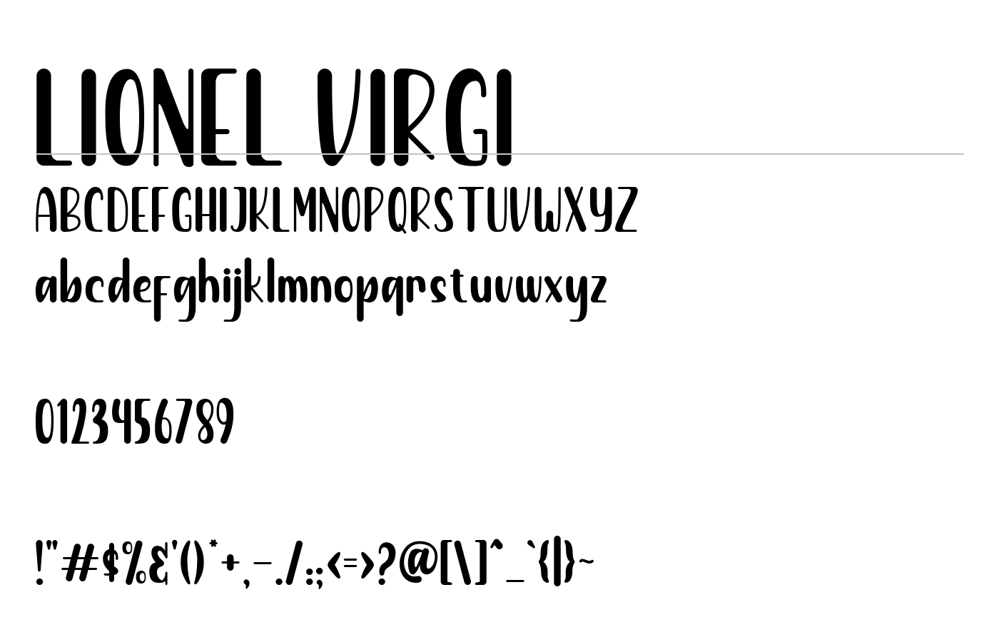 Lionel Virgi Font preview