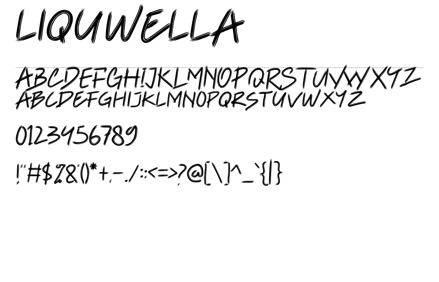 Liquwella Font preview