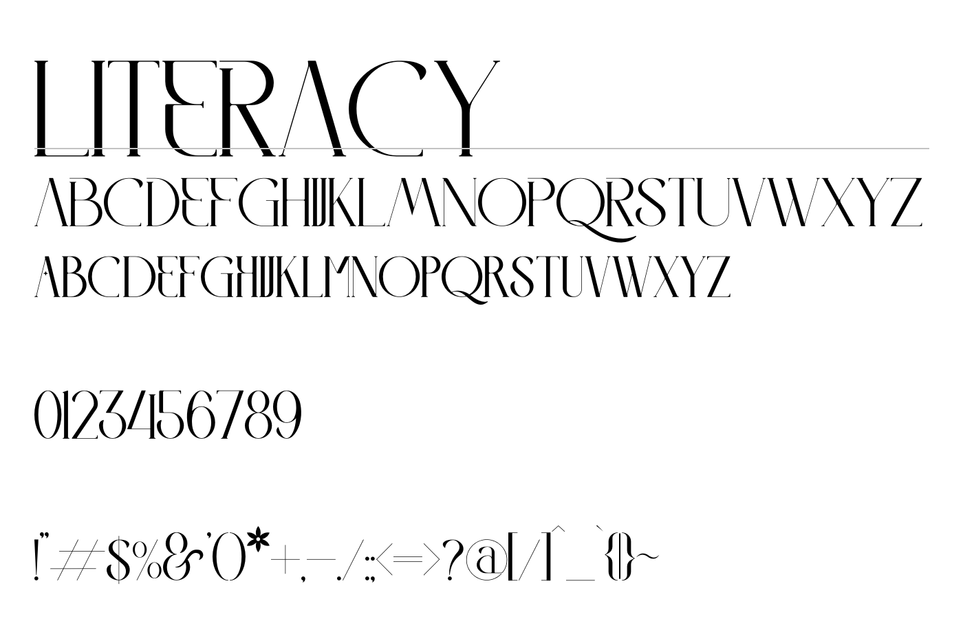 Literacy Font preview
