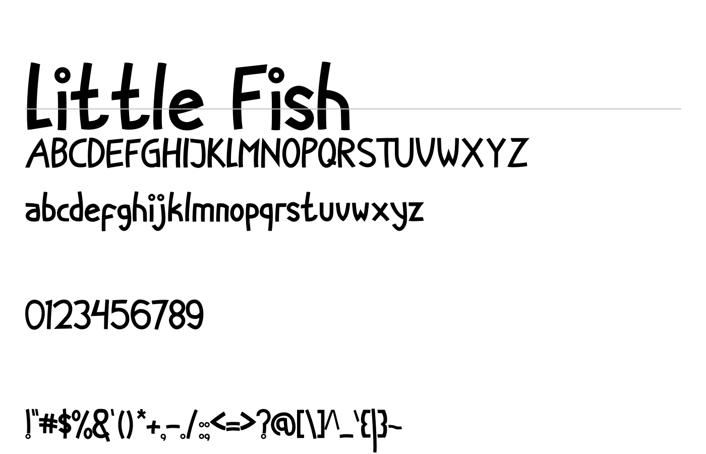 Little Fish Font preview