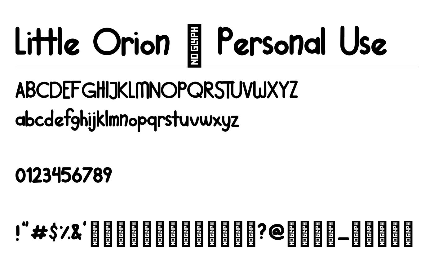 Little Orion Font preview