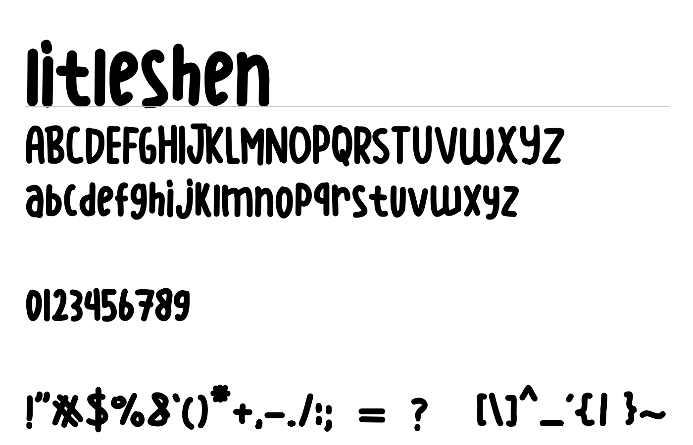Littlesine Font preview