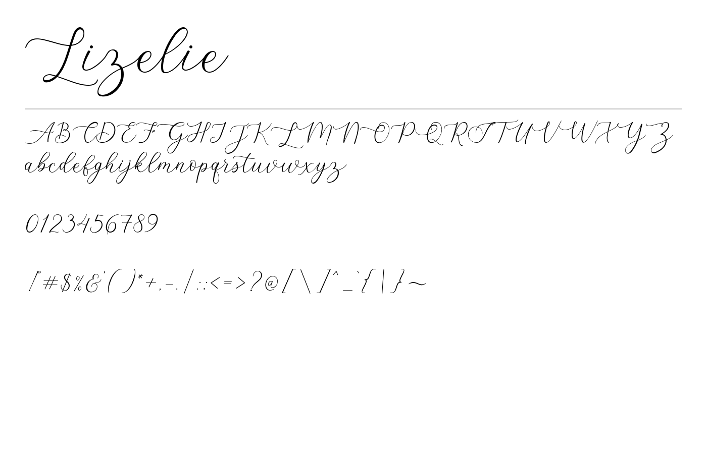 Lizelie Font preview