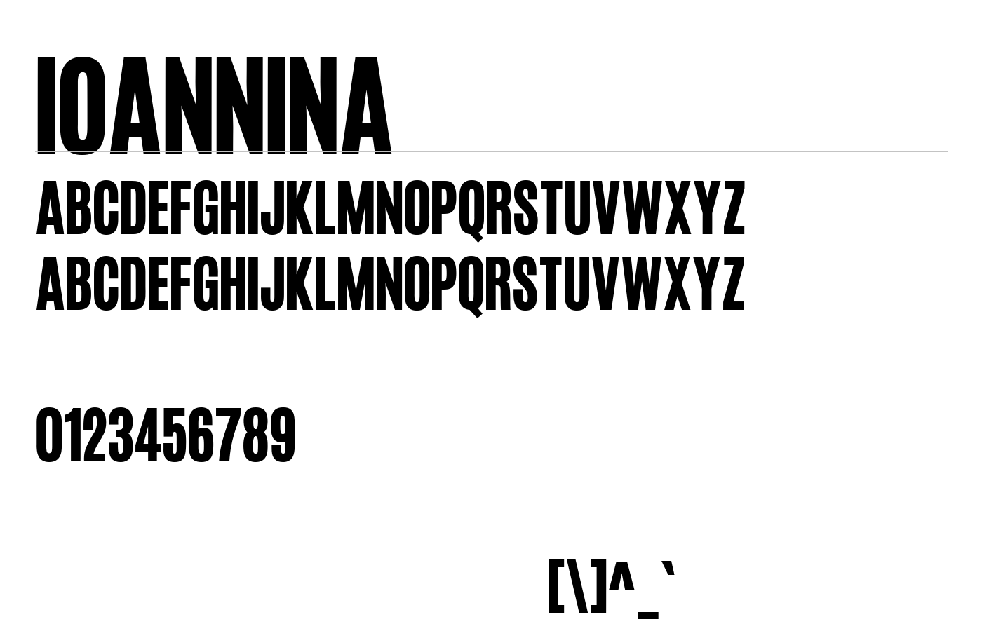 Ioannina Font preview