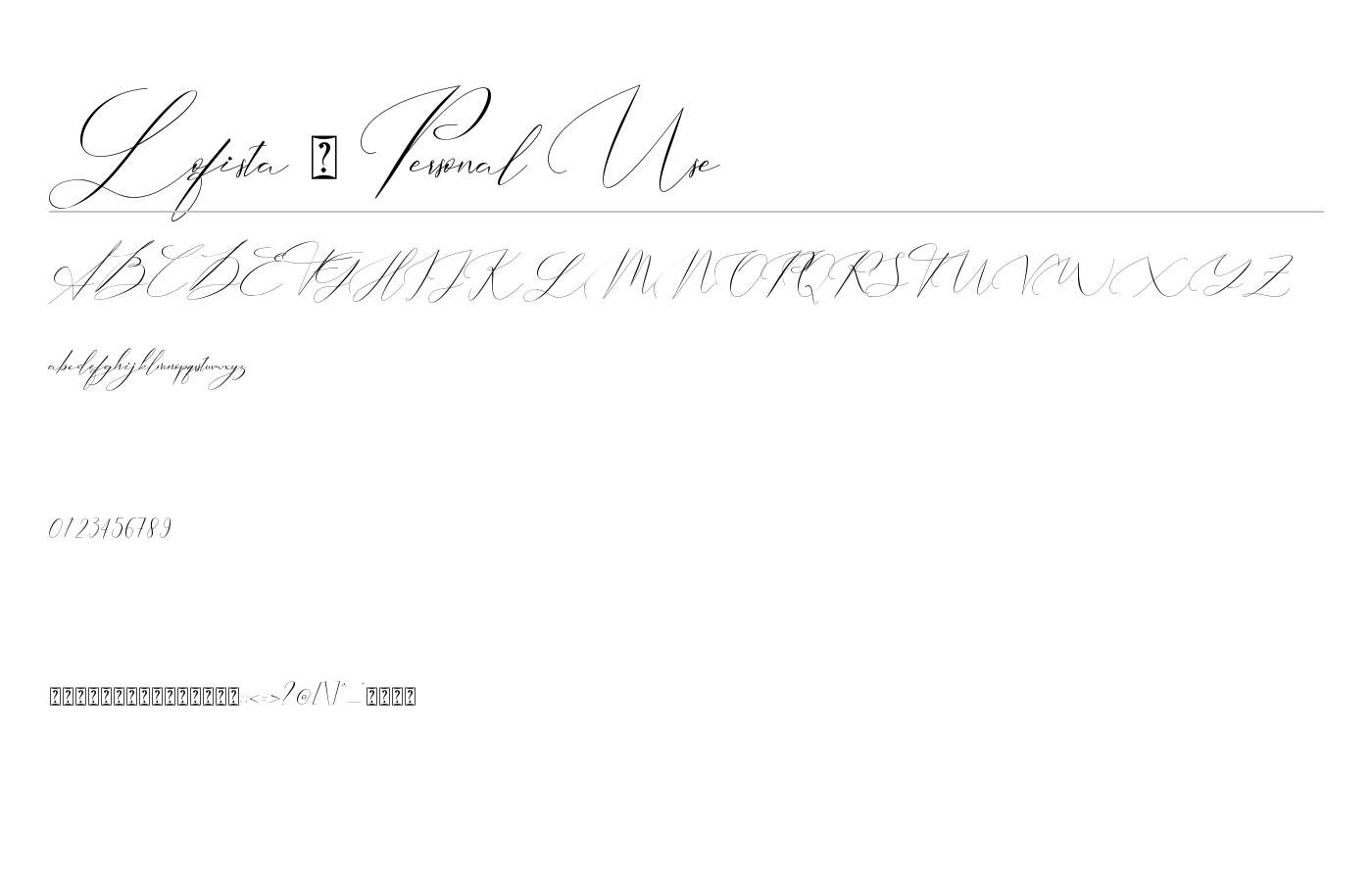 Lofista Font preview