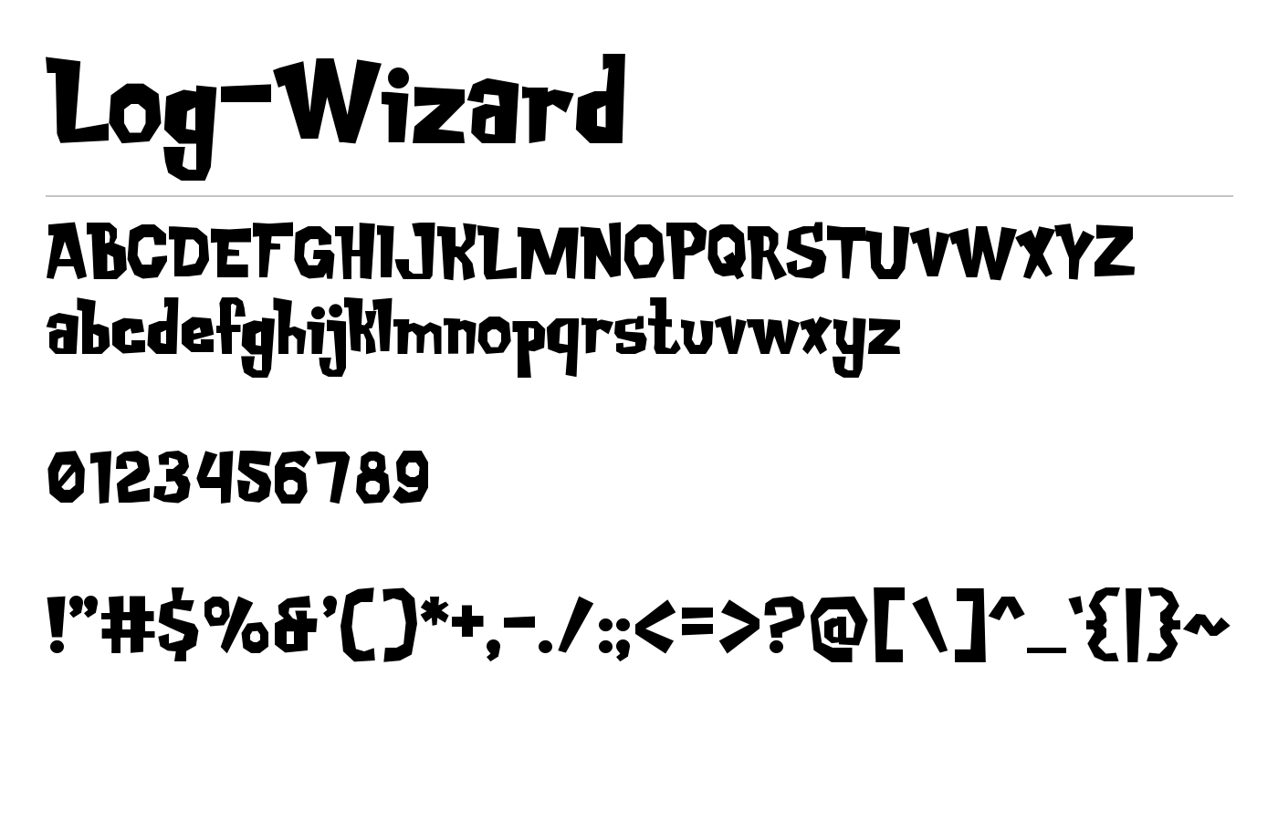 Log Wizard Font preview