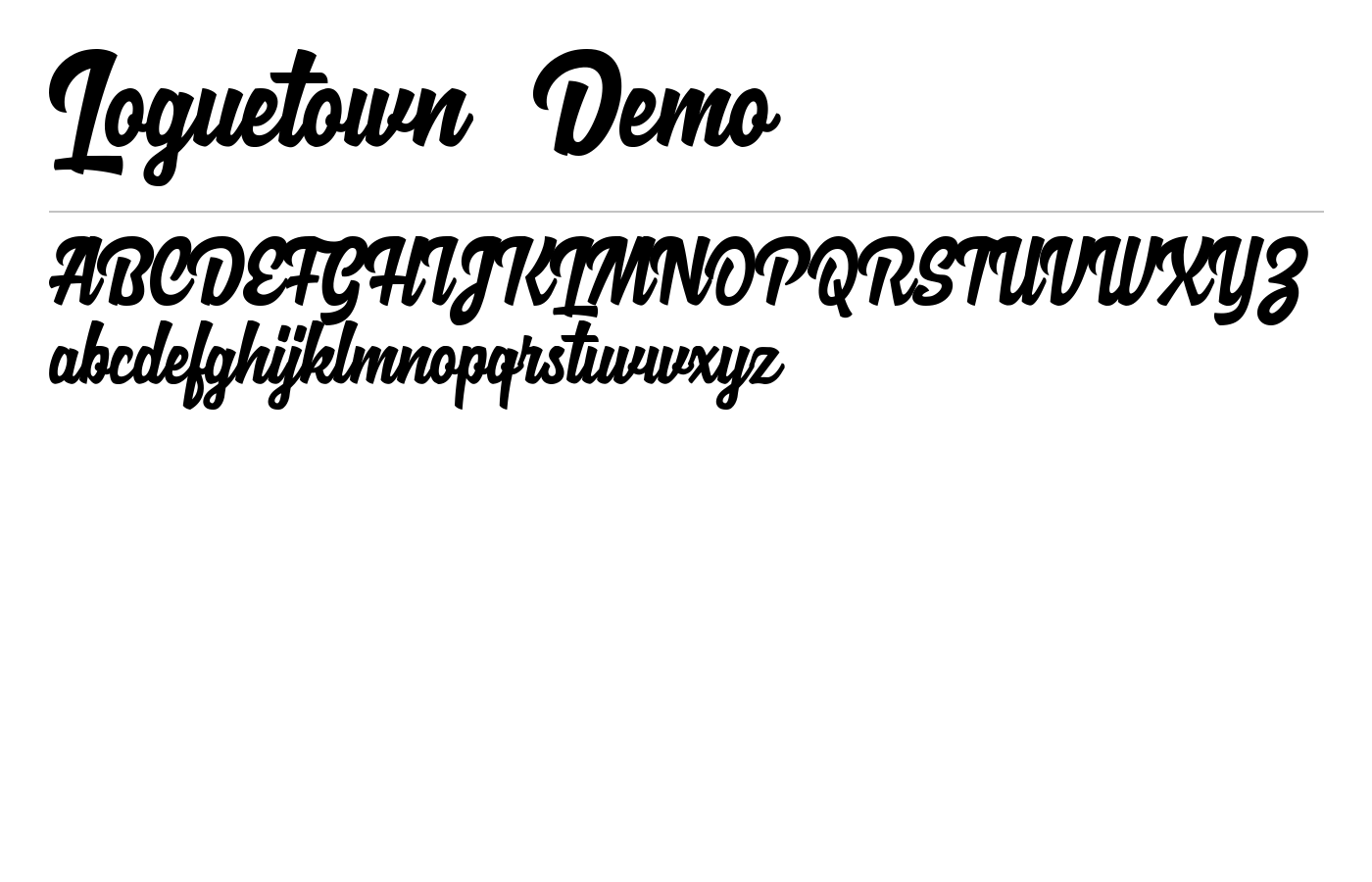 Loguetown Font preview