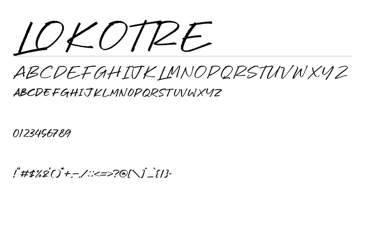 Lokotre Font preview