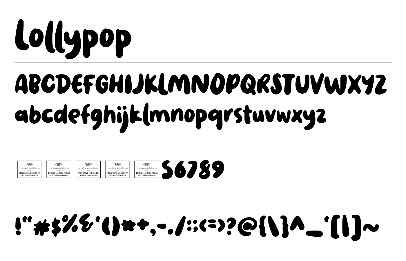 Lollypop Font preview