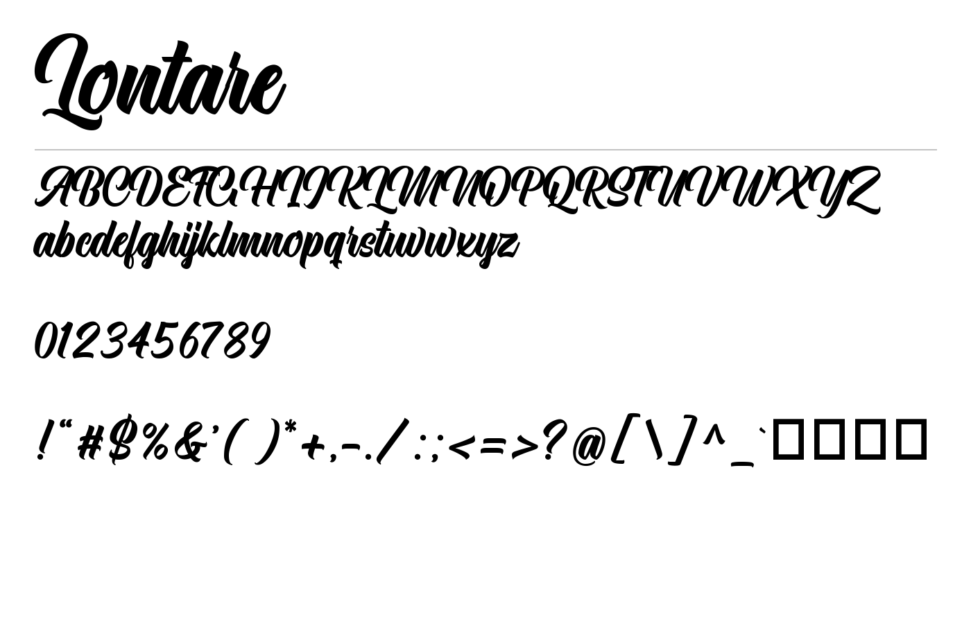 Lontare Font preview