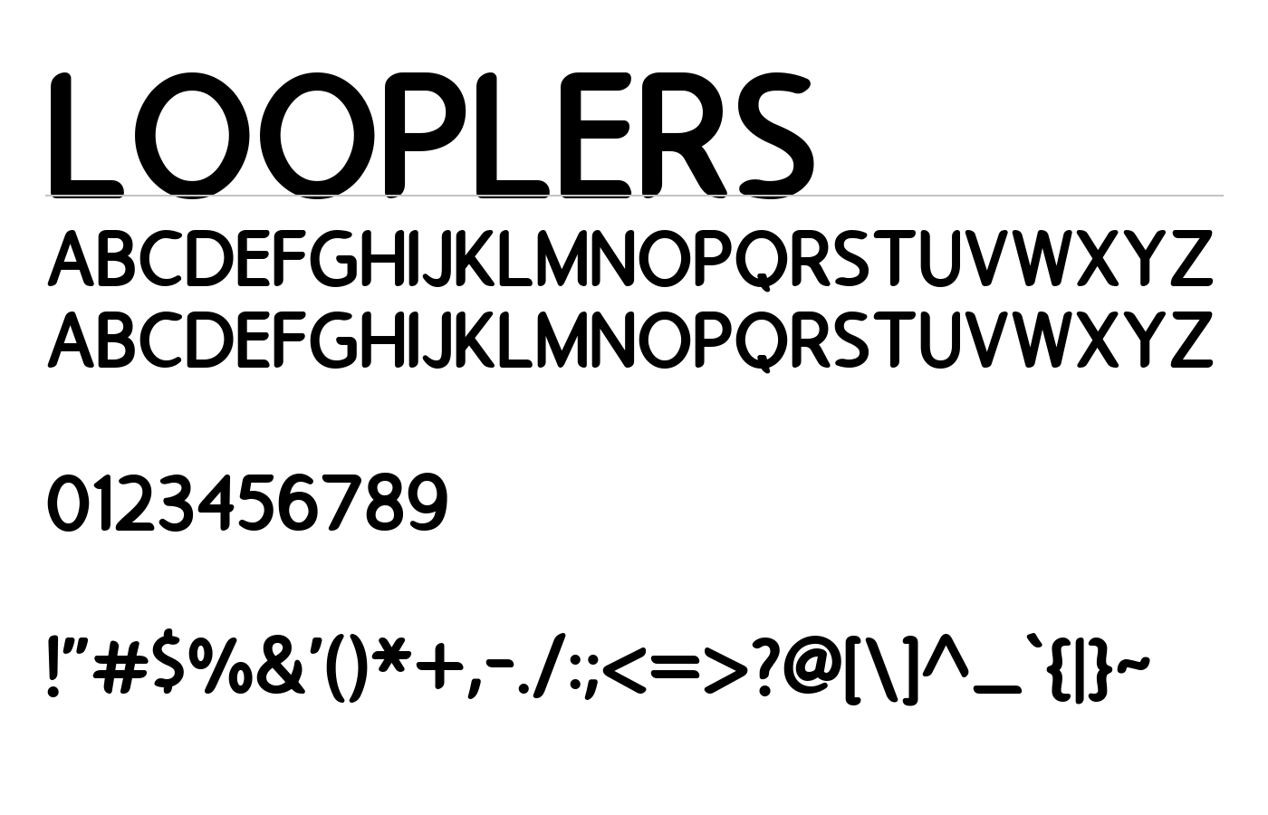 Looplers Font preview