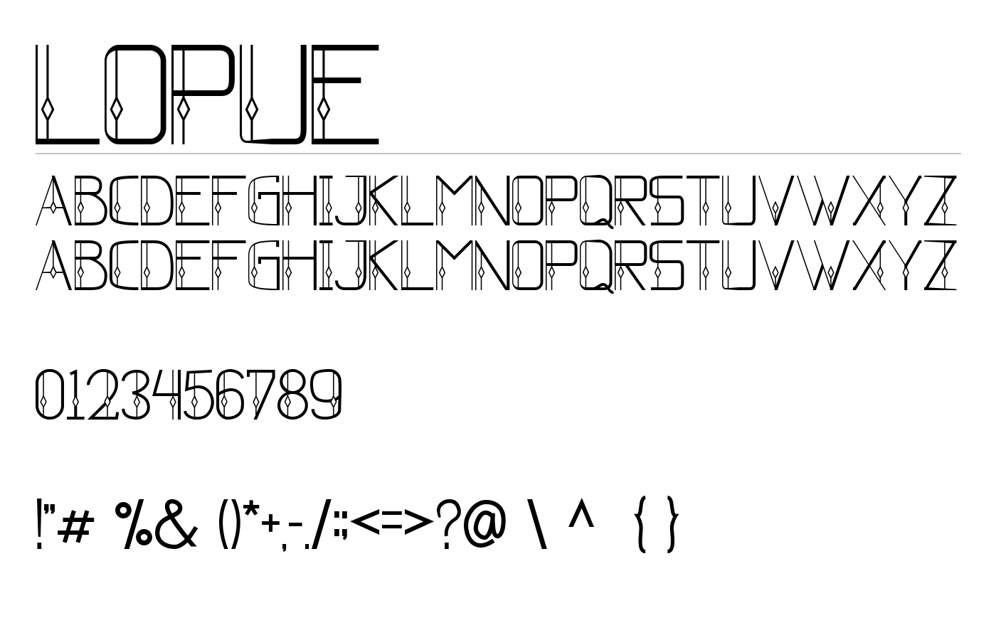 Lopue Font preview