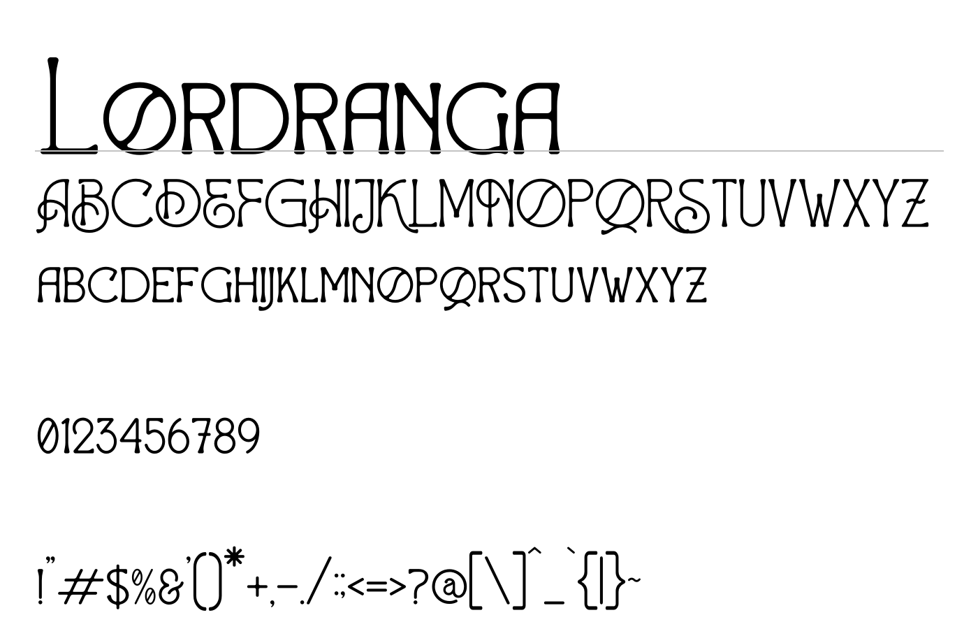 Lordranga Font preview