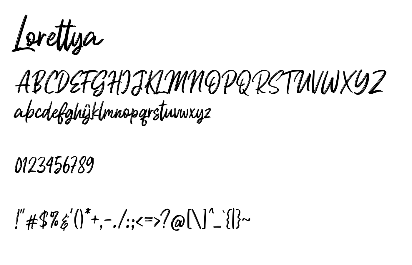 Lorettya Font preview