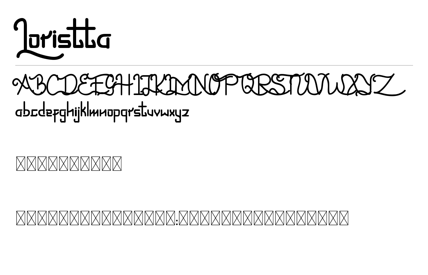 Loristta Font preview