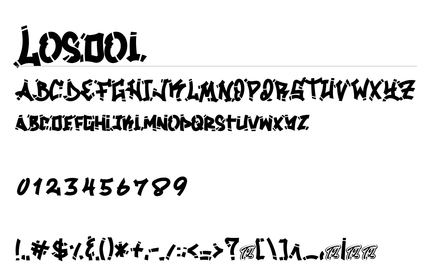Losdol Graffiti Font preview