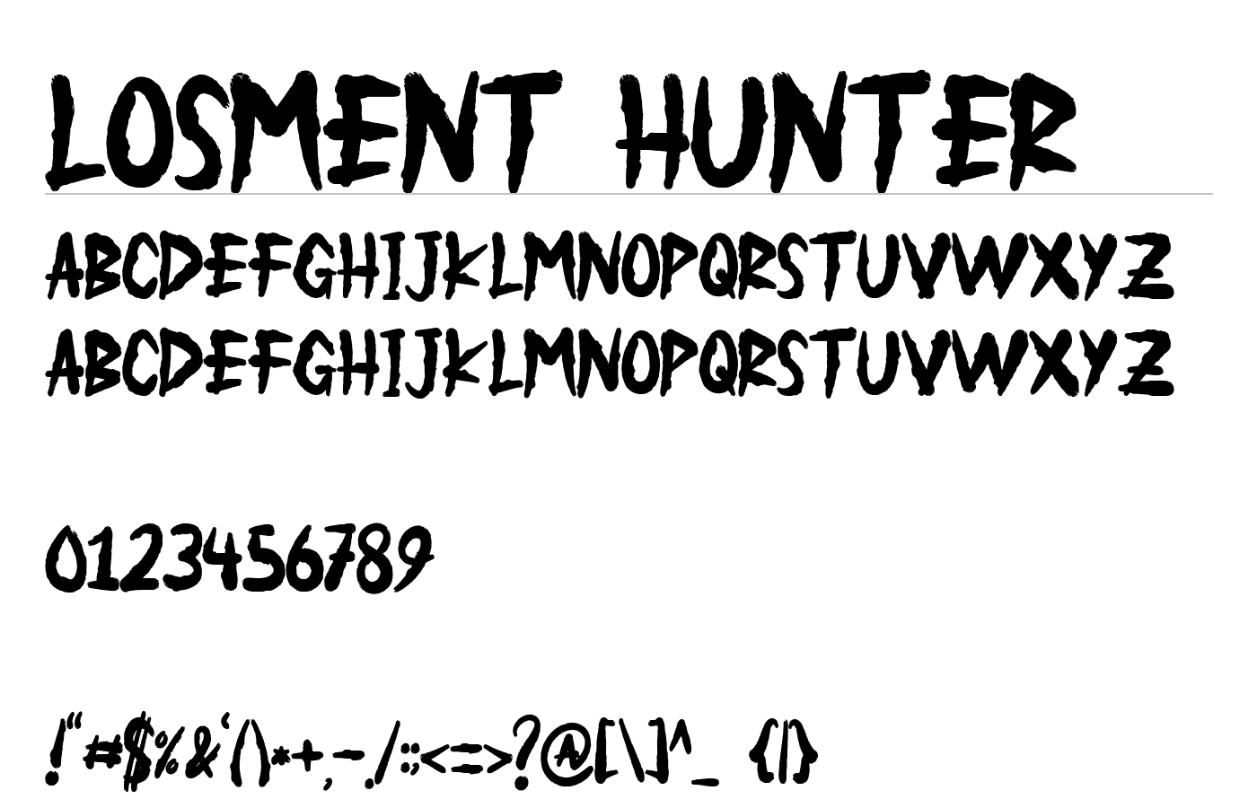Losment Hunter Font preview