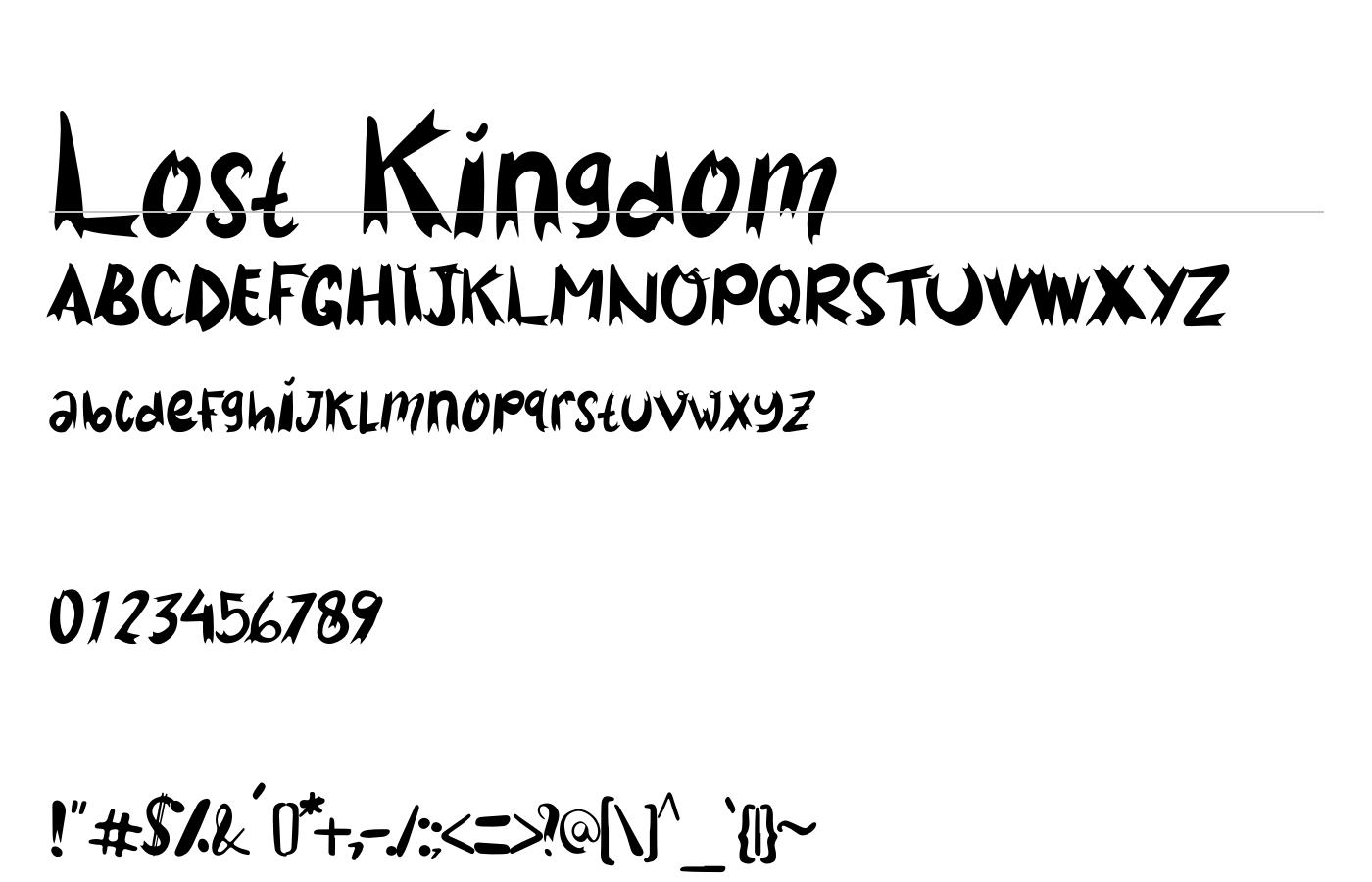 Lost Kingdom Font preview