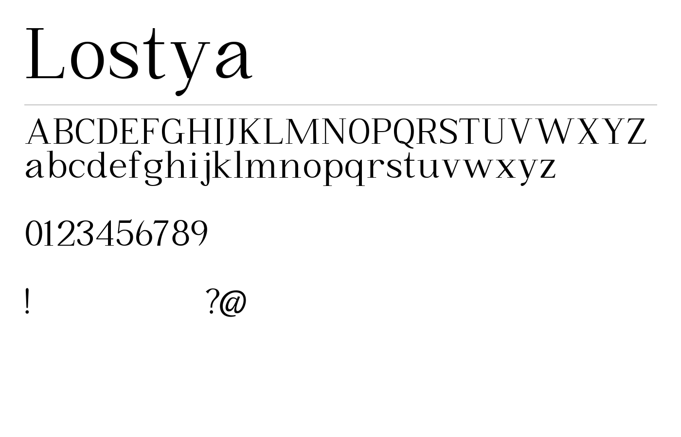 Lostyla Font preview