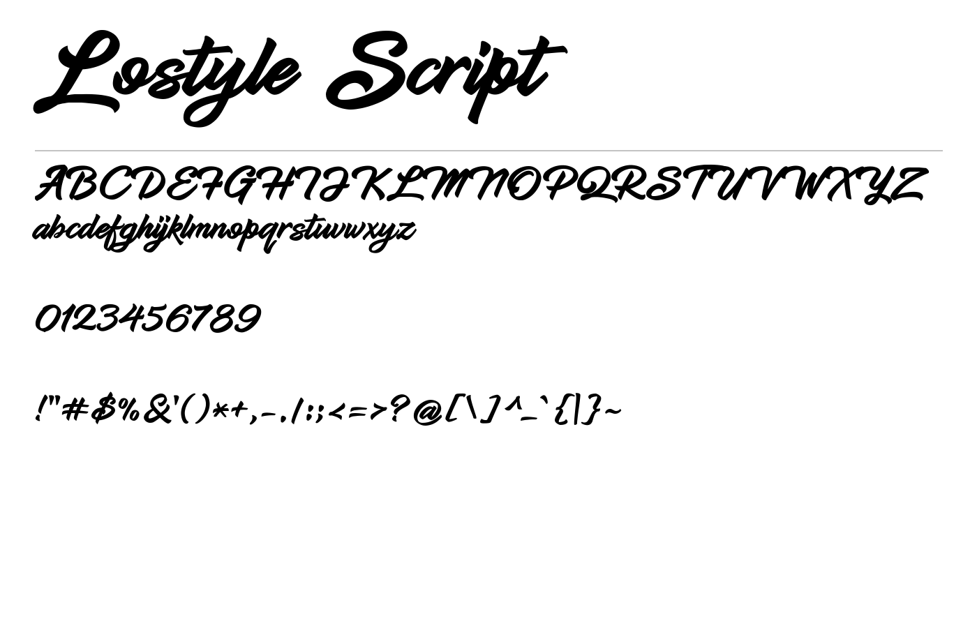 Lostyle Font preview