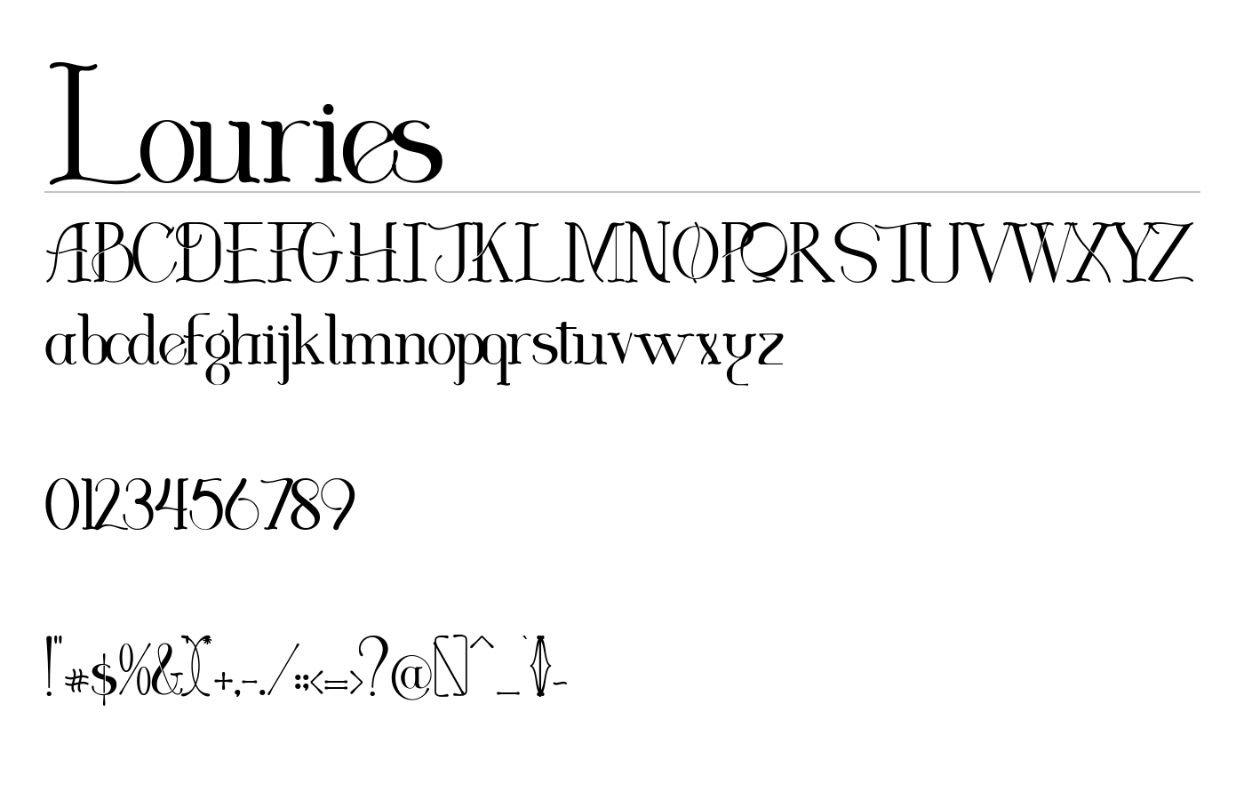 Louries Font preview