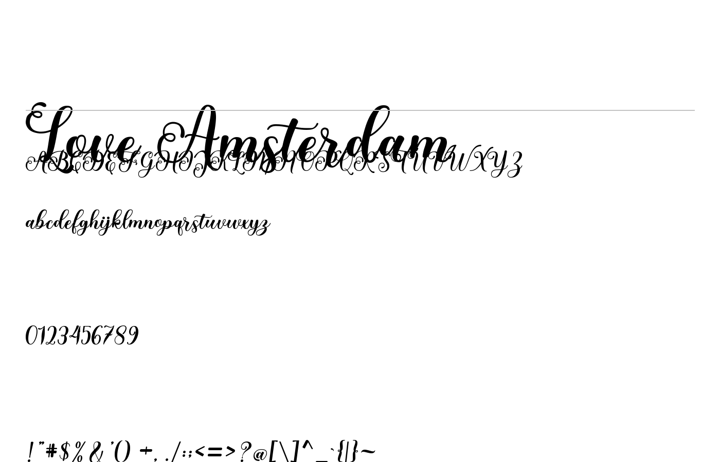 Love Amsterdam Font preview