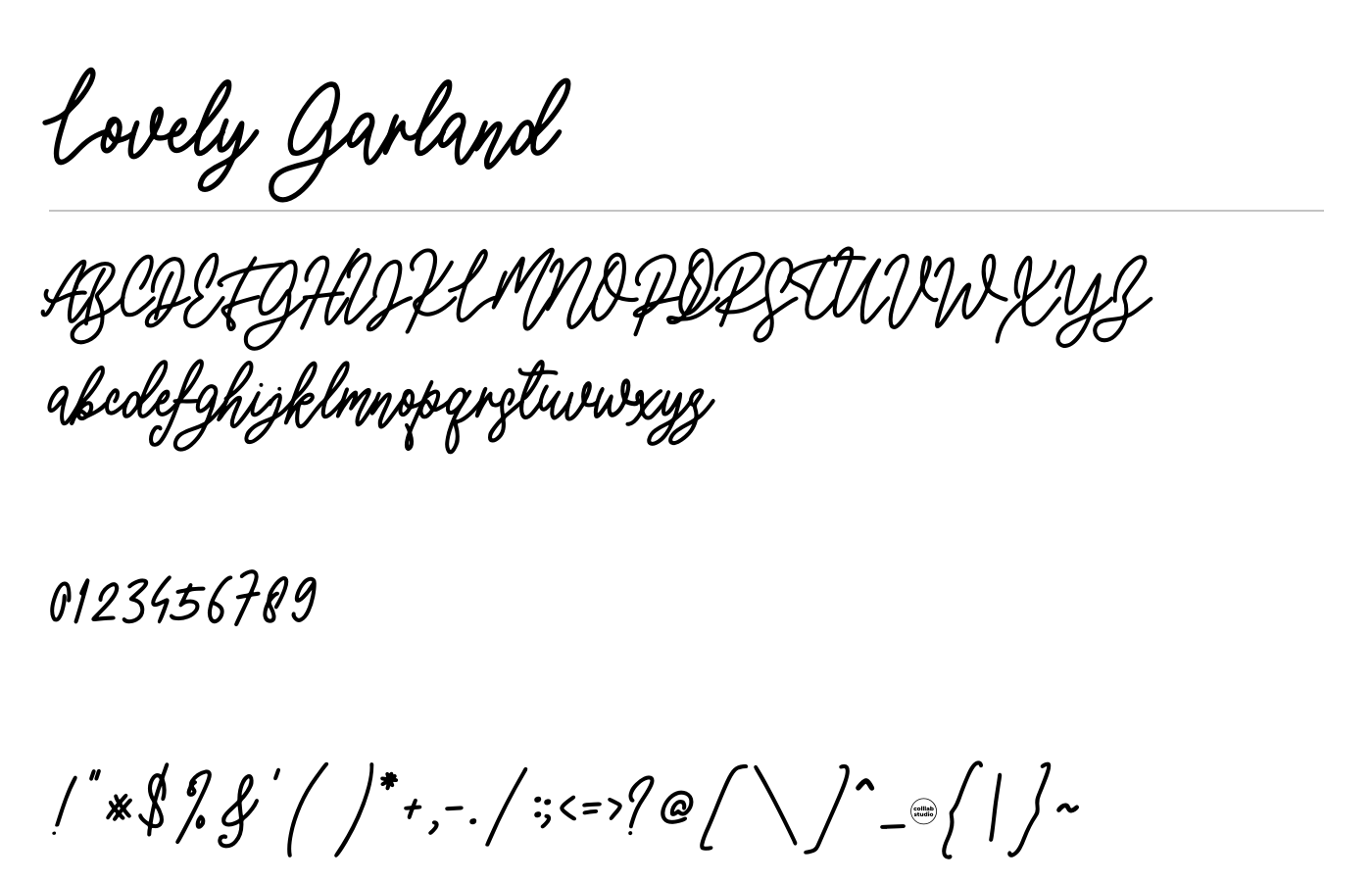 Lovely Garland Font preview