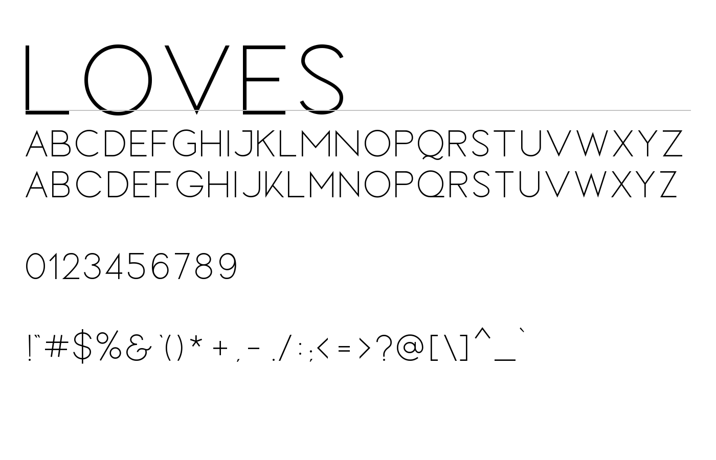 Loves Font preview